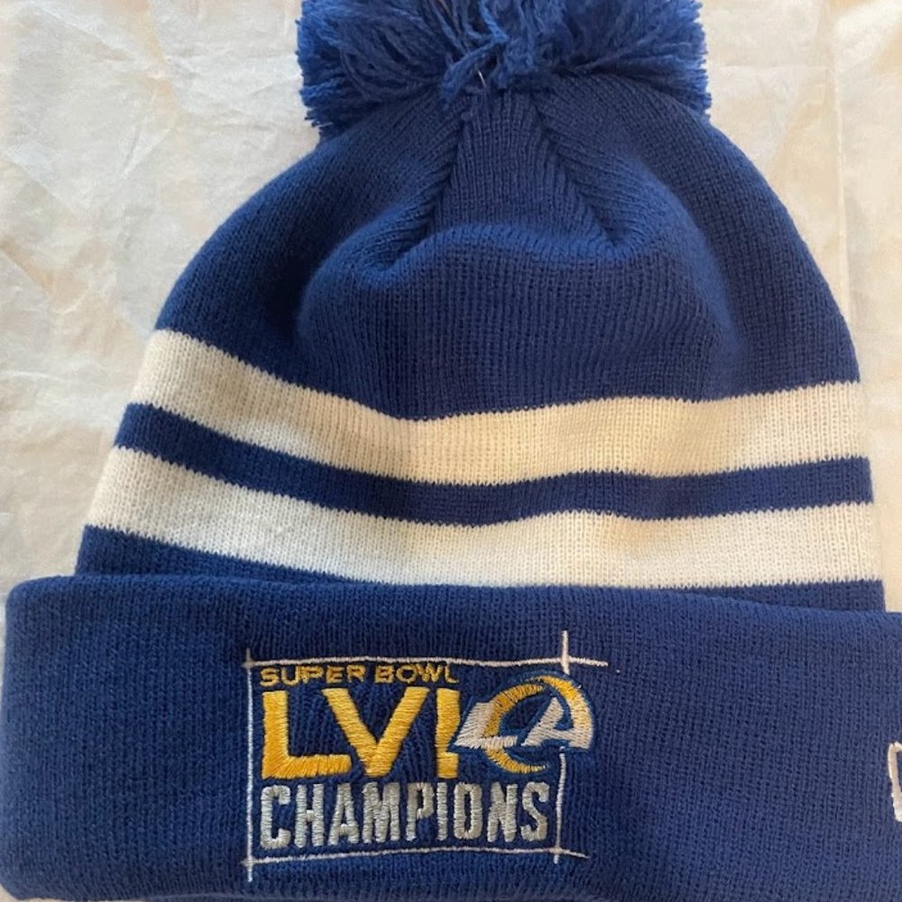 LOS ANGELES RAMS SUPERBOWL LVI CHAMPIONS BEANIE HAT